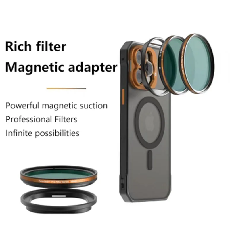 Фильтр телефона с магнитным поглощением Fotorgear Для iPhone 14/Pro/ Max/Plus Case ND/CPL/Blue/Gold Streak/Black Mist/Star Flare filter Изображение 2