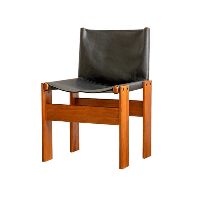 Антикварный обеденный стул из массива дерева, стул монаха из масляно-восковой кожи, Чайный стул, Кресло с тихим ветром, Мебель бесплатно Изображение 4
