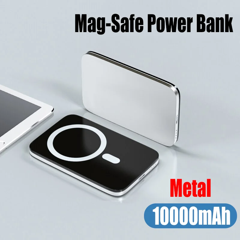 10,5 мм Беспроводное Зарядное Устройство Power Bank Магнитный 10000 мАч Мини Powerbank TYPE C PD20W Быстрое Зарядное Устройство Для iPhone 14 13 12 серии Magsafe Изображение 5