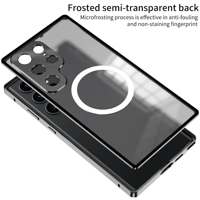 Для Samsung Galaxy S23 Plus S23Plus 5G Case Задняя Крышка из Прозрачного Закаленного Стекла Жесткий чехол с Металлическим Бампером для Samsung S23 Plus 5G Изображение 0