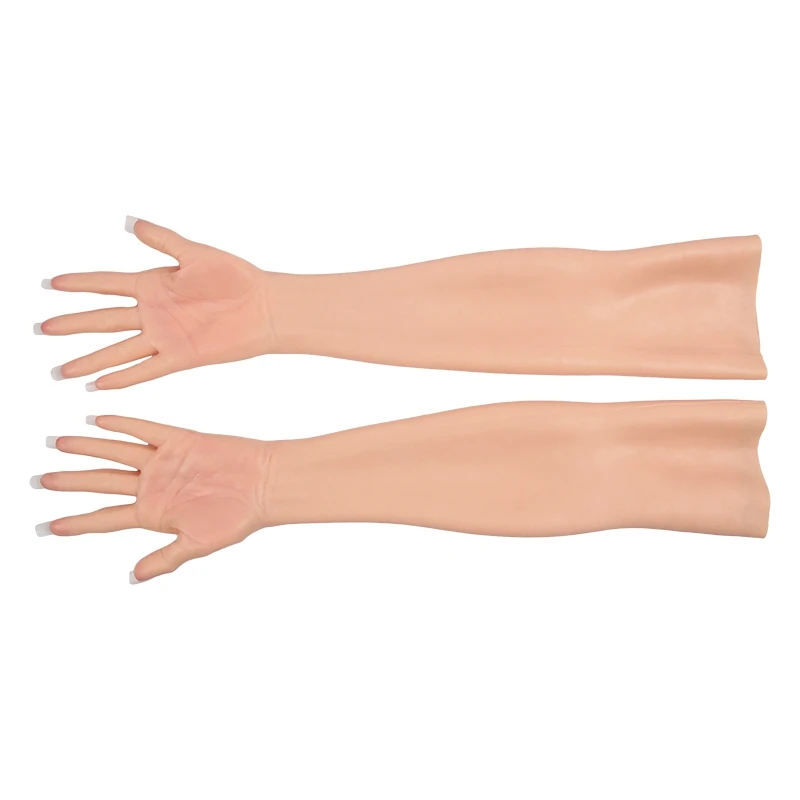 Длина 60 см Реалистичная мягкая женская силиконовая перчатка для рук трансвестита Трансвестита Трансвестита Трансвестита Трансвестита 3G Изображение 2