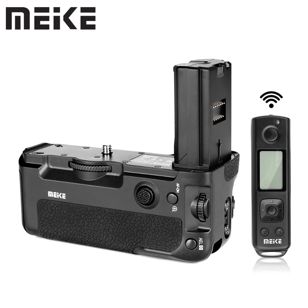 Meike MK-A9 Pro Вертикальная Батарейная Ручка для камеры Sony Alpha A9 A7RIII A7III Встроенный Беспроводной Пульт дистанционного Управления 2.4G Изображение 0