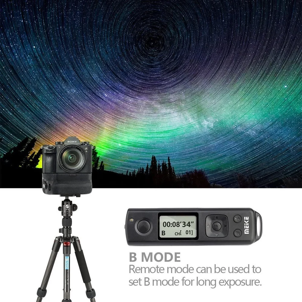 Meike MK-A9 Pro Вертикальная Батарейная Ручка для камеры Sony Alpha A9 A7RIII A7III Встроенный Беспроводной Пульт дистанционного Управления 2.4G Изображение 5