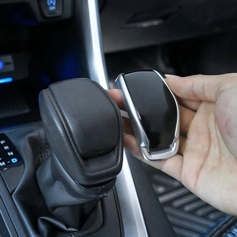 Внутренняя накладка головки переключения передач ABS для Toyota RAV4 XA50 2019 2020 Для стайлинга автомобилей Ручка переключения головки переключения передач Изображение 2
