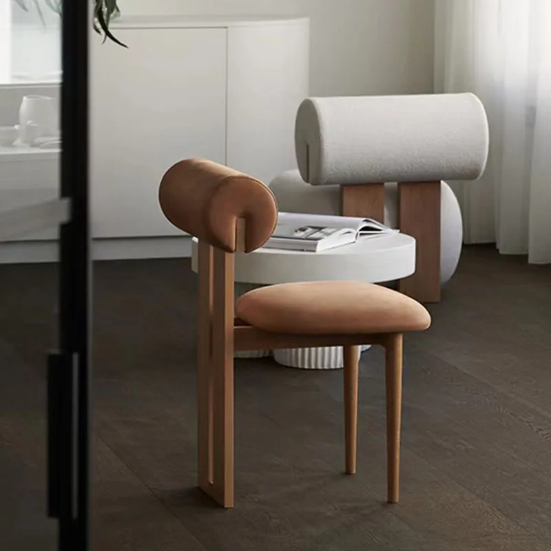 Детский дизайн, стулья для столовой в гостиной, Скандинавское дерево, обеденный стул для спальни, роскошный Шезлонг, мебель для дома ZY50CY Изображение 2