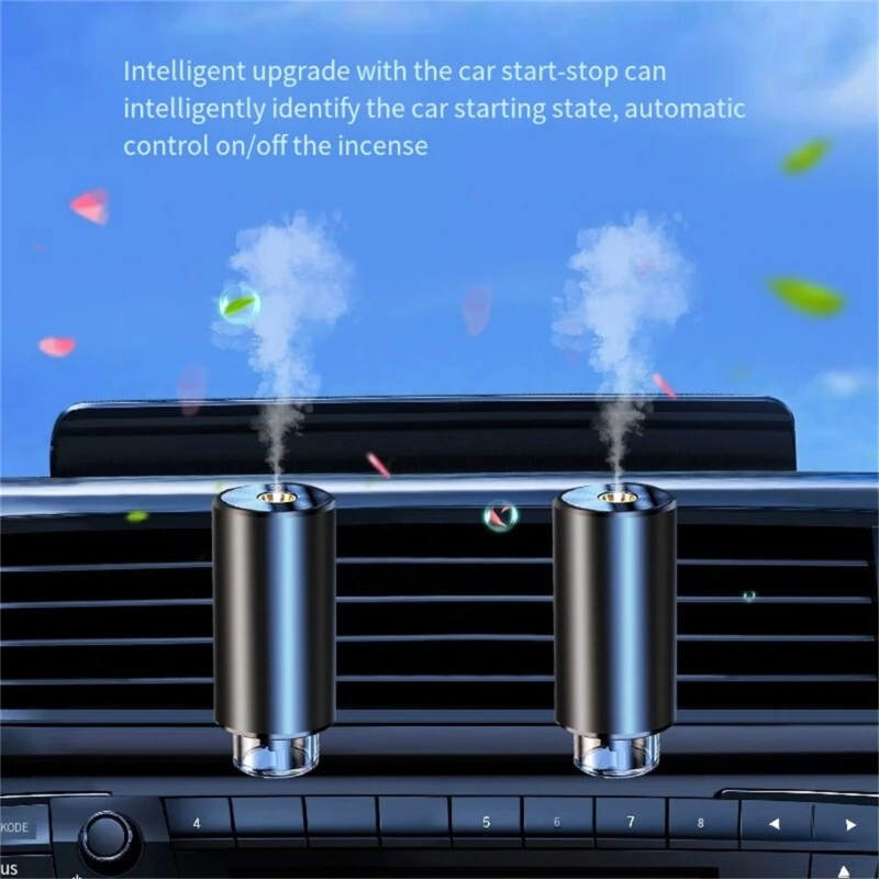 Автомобильный освежитель воздуха Духи-Fragrance Auto Smart-Электрический диффузор воздуха-Ароматический автомобильный увлажнитель воздуха с вентиляционным отверстием, Туман-Масло Изображение 3