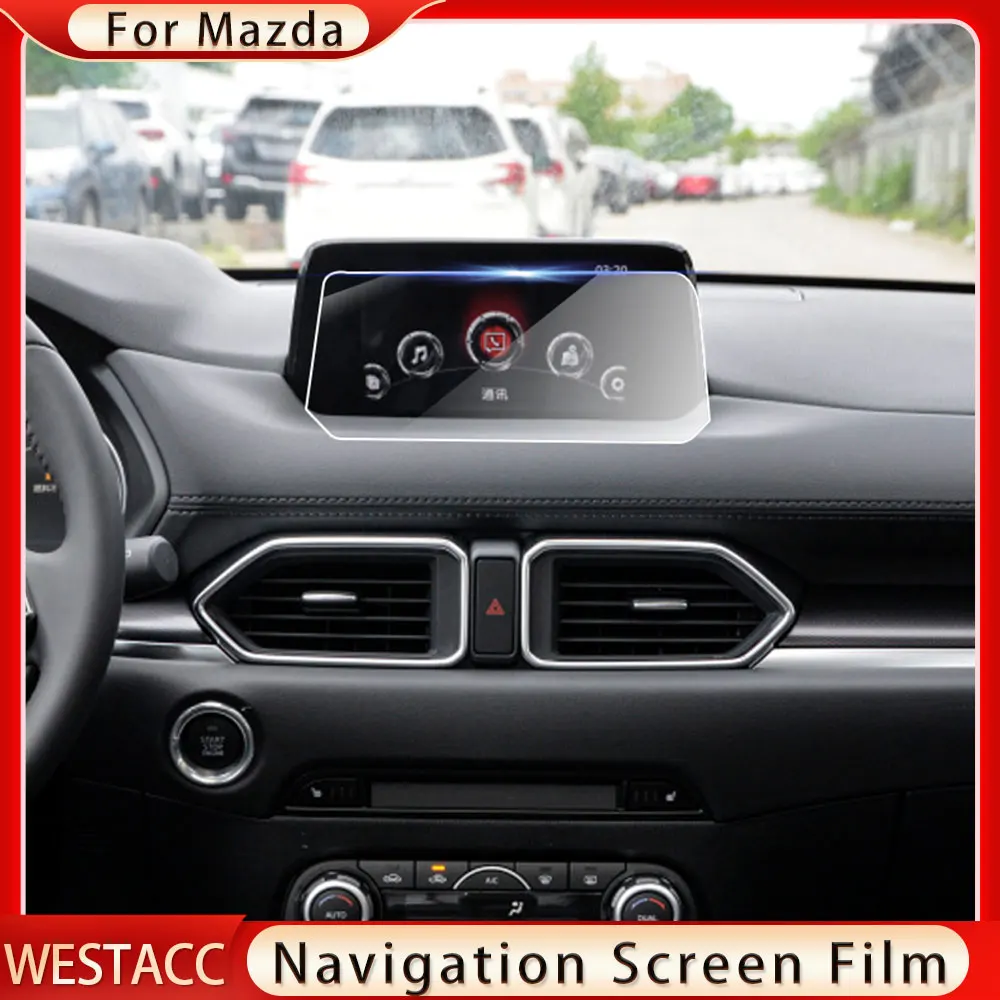 Пленка для экрана навигации автомобиля из закаленного стекла, Защитная пленка для Mazda Axela CX5 CX-5 2017 2018, Аксессуары для защиты экрана Изображение 3