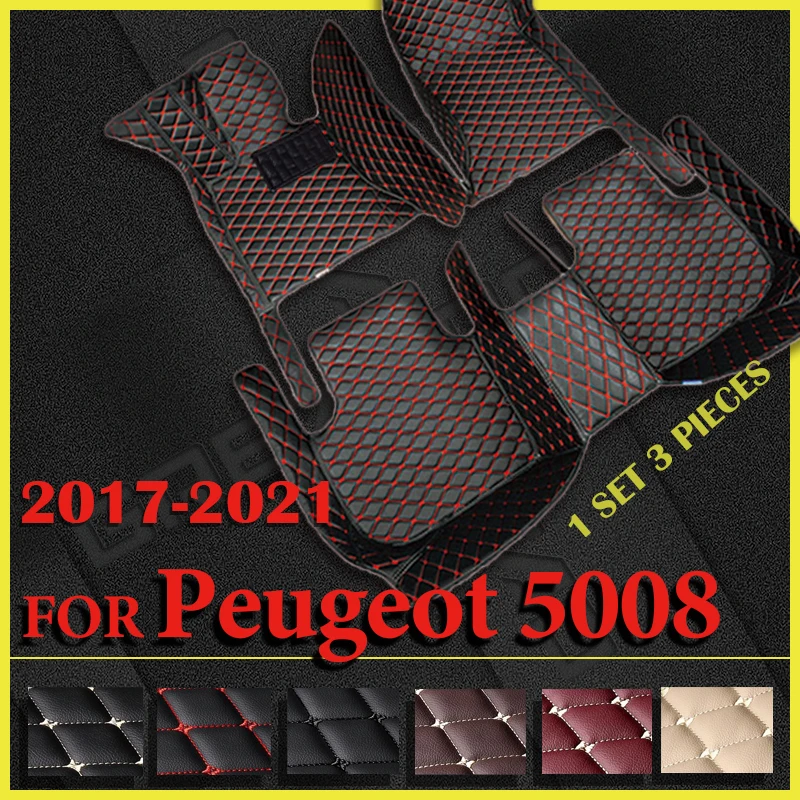 Автомобильные коврики для Peugeot 5008 Seven Seats 2017 2018 2019 2020 2021 Пользовательские автомобильные накладки для ног, ковровое покрытие, Аксессуары для интерьера Изображение 0