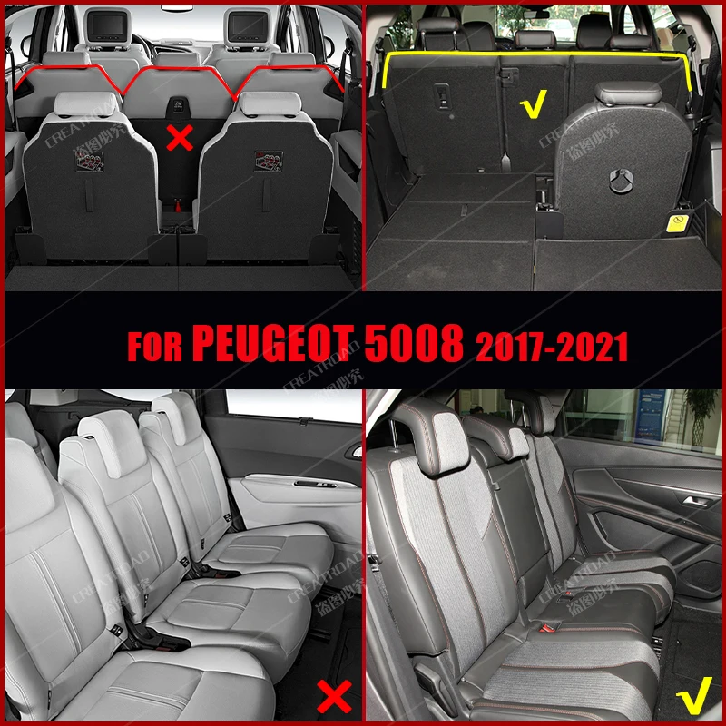 Автомобильные коврики для Peugeot 5008 Seven Seats 2017 2018 2019 2020 2021 Пользовательские автомобильные накладки для ног, ковровое покрытие, Аксессуары для интерьера Изображение 1