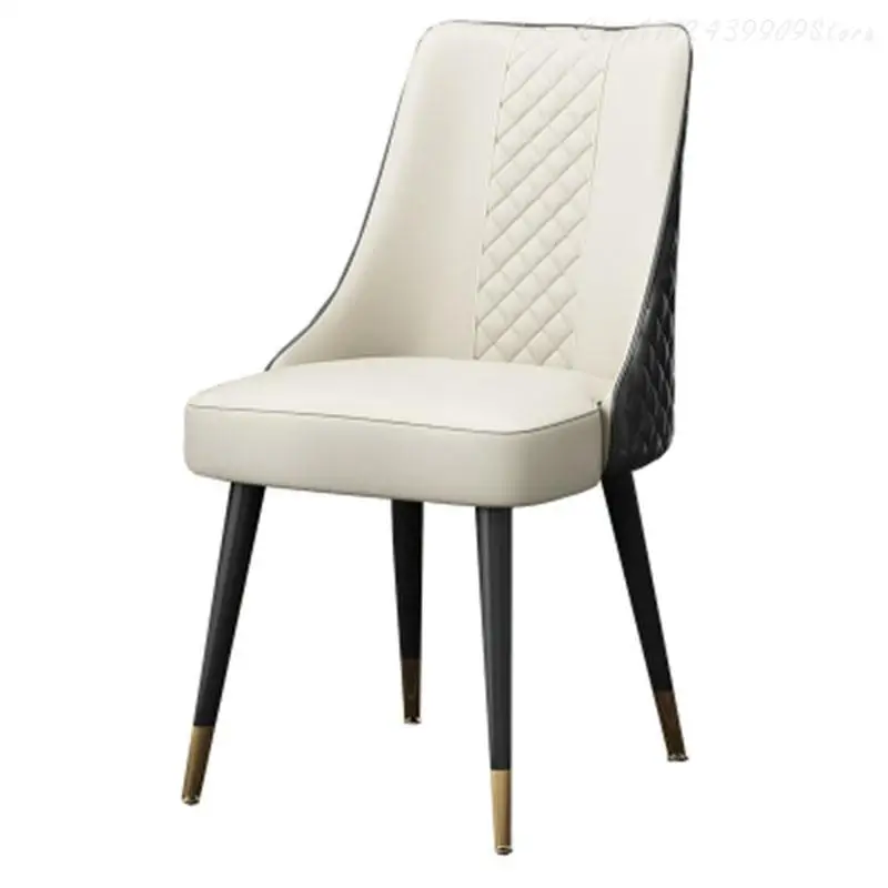 Стулья для столовой Nordic lounge передвижной бытовой гостиничный стул из массива дерева, ресторан для отдыха, простая кожаная библиотечная мебель Изображение 1