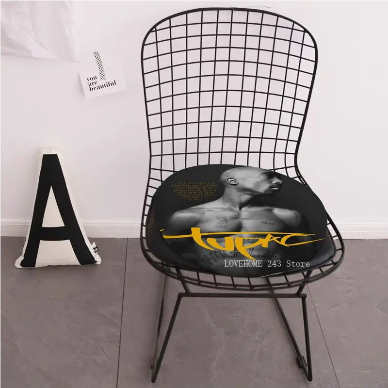 Певец хип-хопа Тупак Простота, Многоцветная подушка для стула, Комфортное офисное автокресло, Дышащие подушки для стула 45x45 см Изображение 2