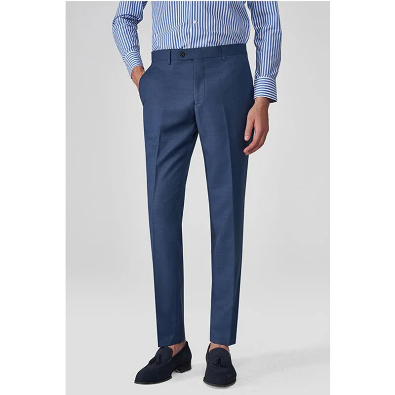 Мужские шерстяные костюмные брюки в итальянском стиле из неглаживающейся ткани 4 цветов, высококачественная фурнитура, идеально подходящие для деловой и повседневной носки Изображение 5