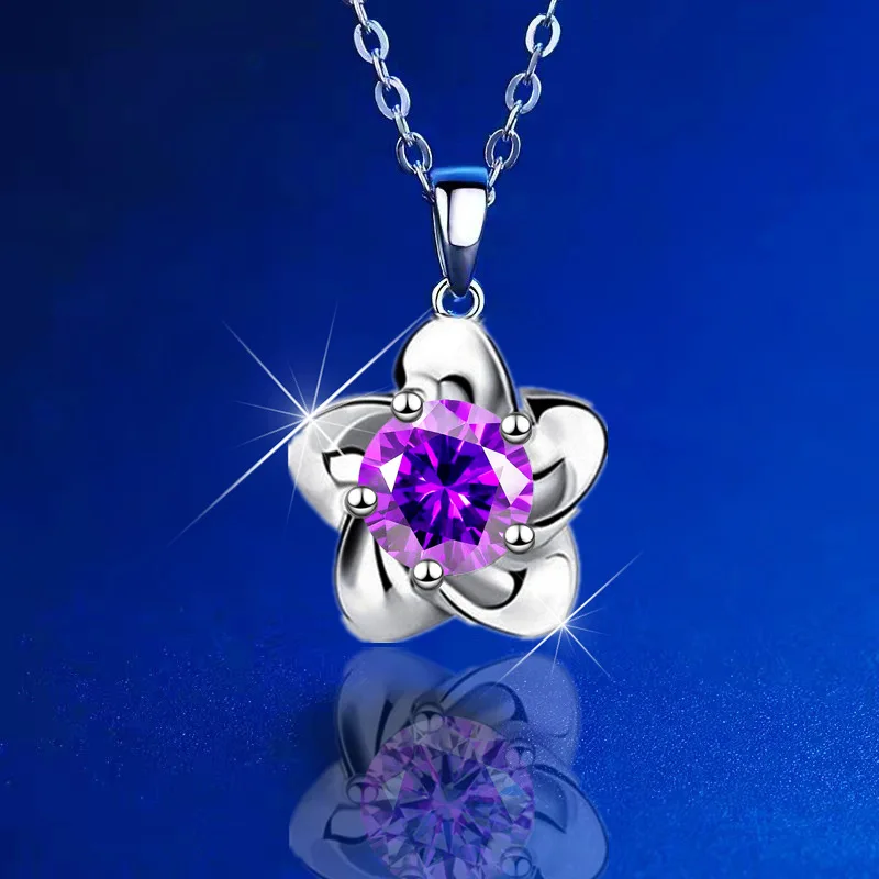 Новое модное ожерелье с подвеской из сияющего циркона для женщин, роскошная цветочная цепочка для ключиц, свадебные ювелирные украшения 3Y001 Изображение 0