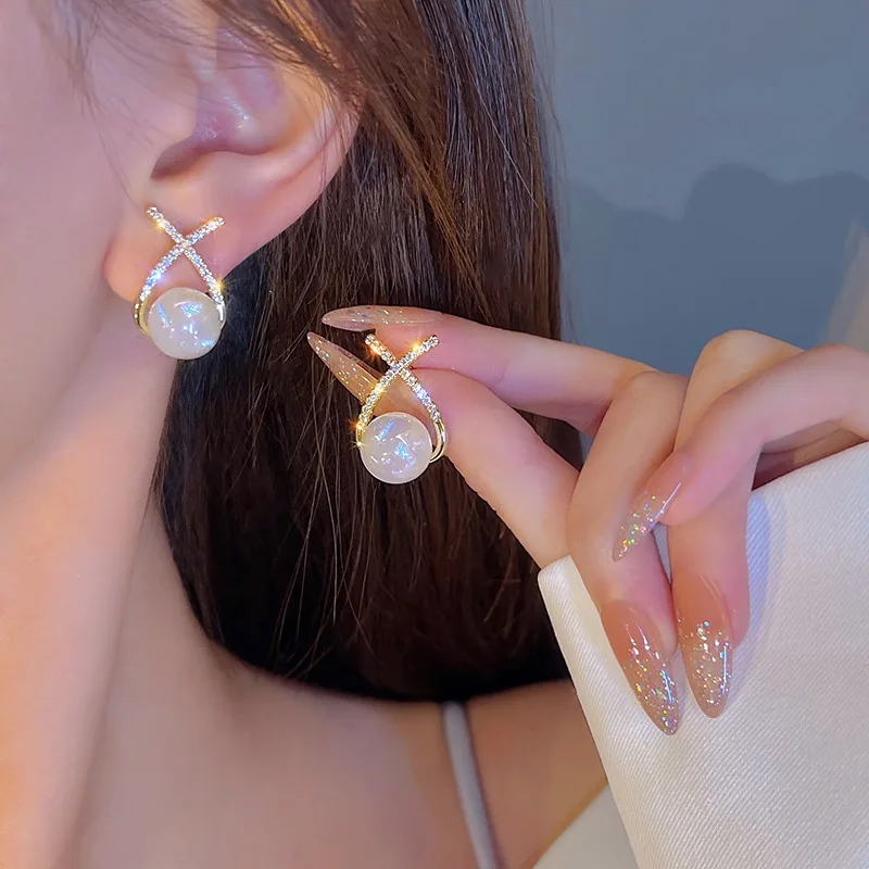 Корейские серьги с металлическими жемчужными зажимами для ушей Для женщин, модные серьги-коготки для ушей, элегантные модные украшения для девочек, подарок для вечеринки Изображение 1