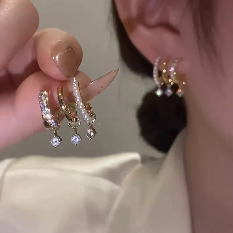 Корейские серьги с металлическими жемчужными зажимами для ушей Для женщин, модные серьги-коготки для ушей, элегантные модные украшения для девочек, подарок для вечеринки Изображение 5
