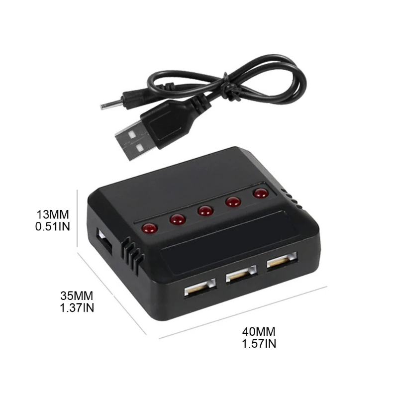 3,7 В Lipo 5 в 1 USB зарядное устройство для E010 H31 X4 Syma X5SW X5C X5HW Изображение 5