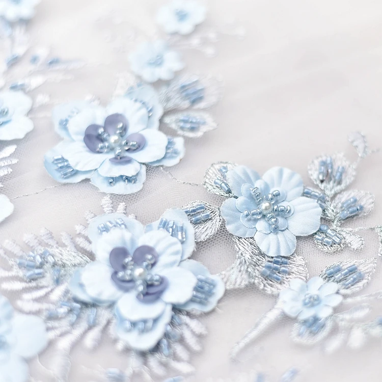 Многоцветная 3D вышивка бисером кружевная цветочная нашивка свадебное платье костюмы ручной работы DIY аксессуары для одежды аппликация SM605 Изображение 1