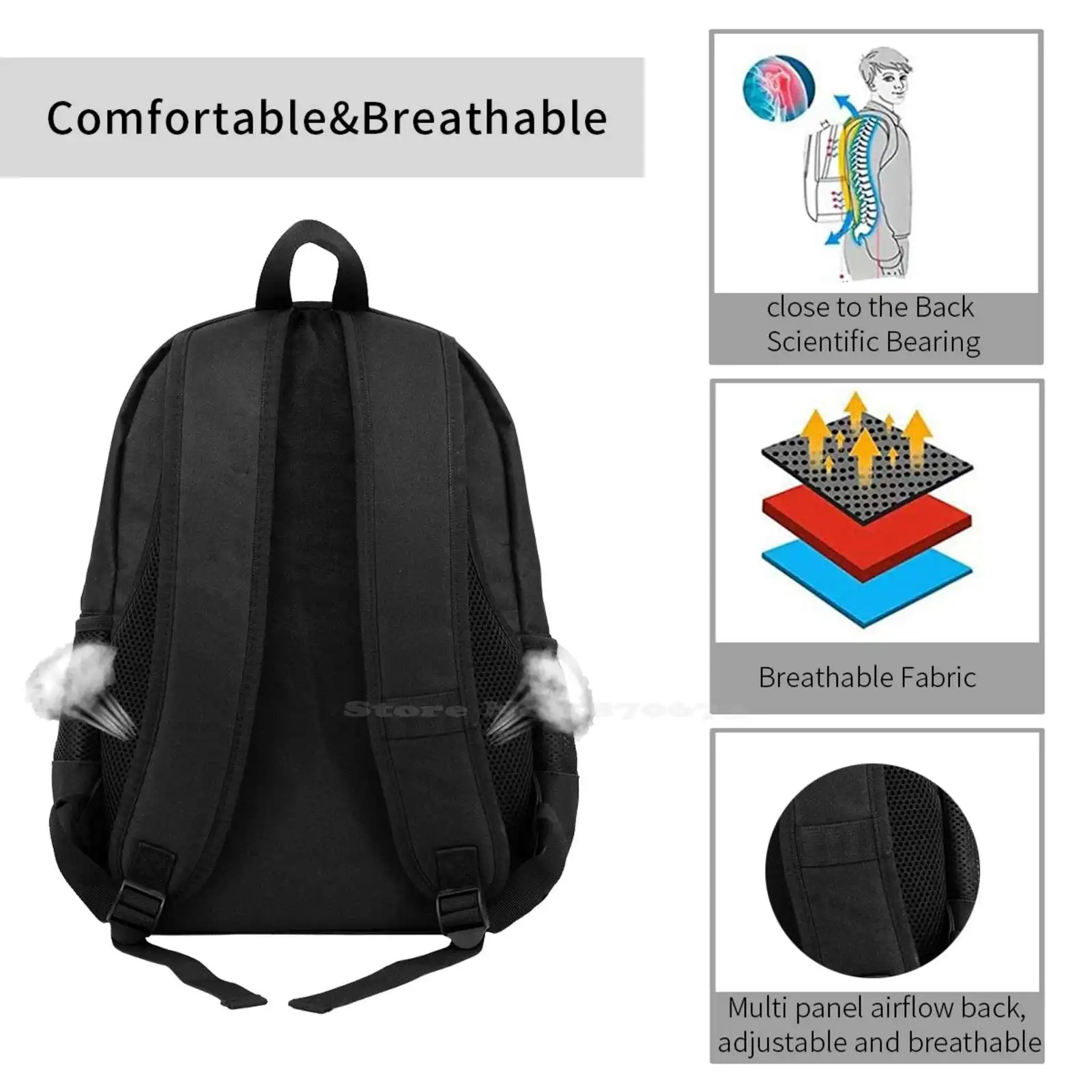 Рюкзак для подростков, студентов колледжа, дорожные сумки для ноутбука с разбрызгиванием Изображение 5