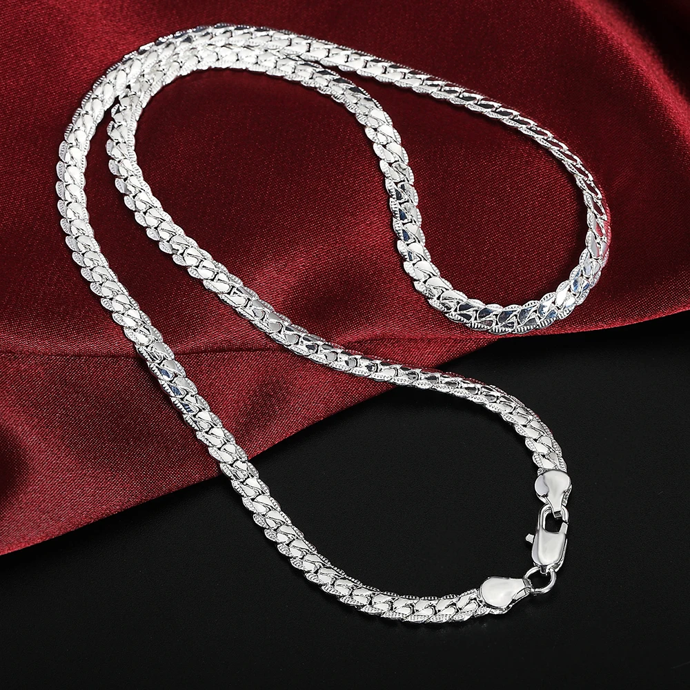 NAREYO MEN, Роскошное ожерелье из стерлингового серебра 925 пробы, цепочка 6 мм, модные свадебные украшения для помолвки длиной 18 20-24 ДЮЙМА Изображение 3